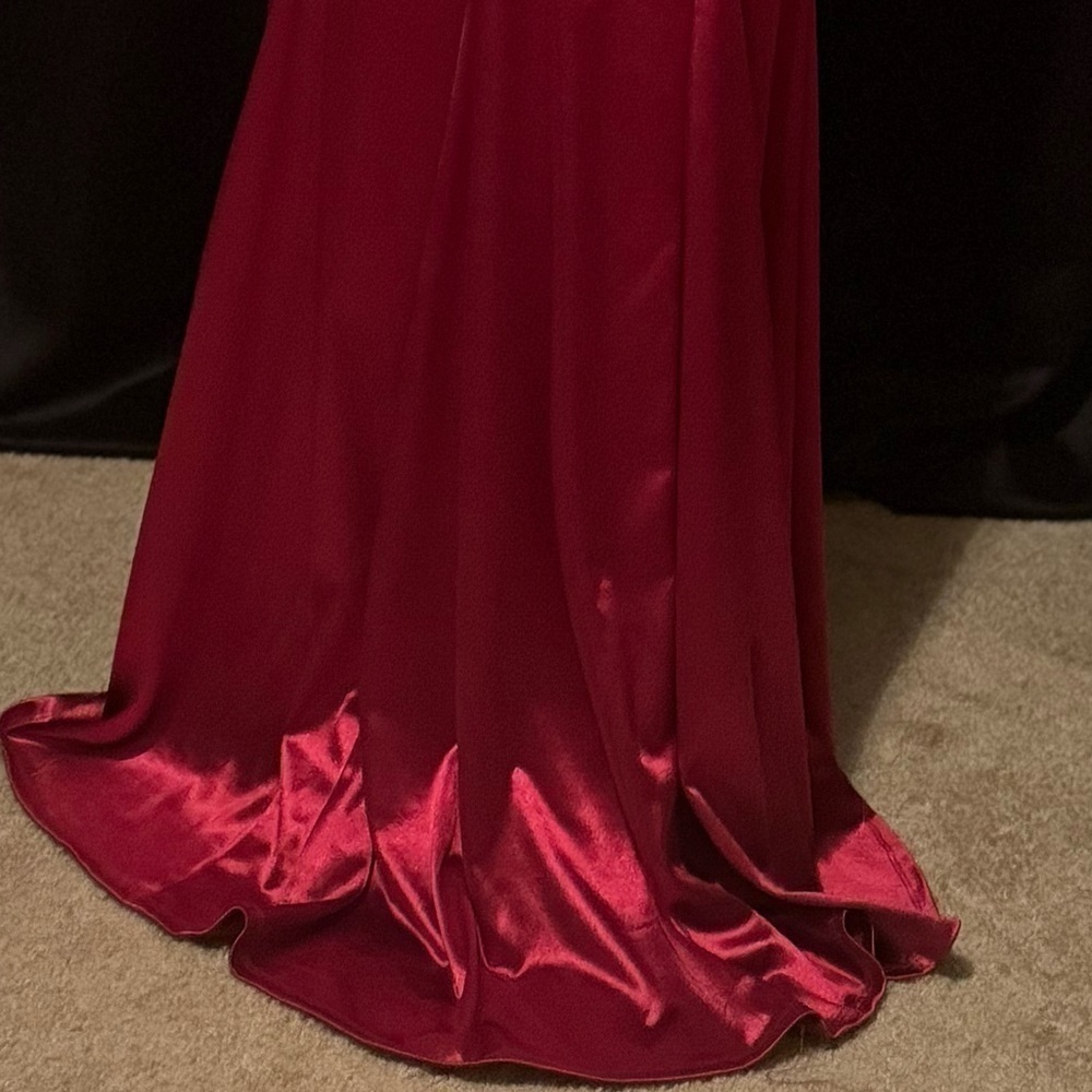 Wine Burgundy color Jump Apparel Long Prom  Size 11 /12 fancy cute dress - Picture 4 of 5
